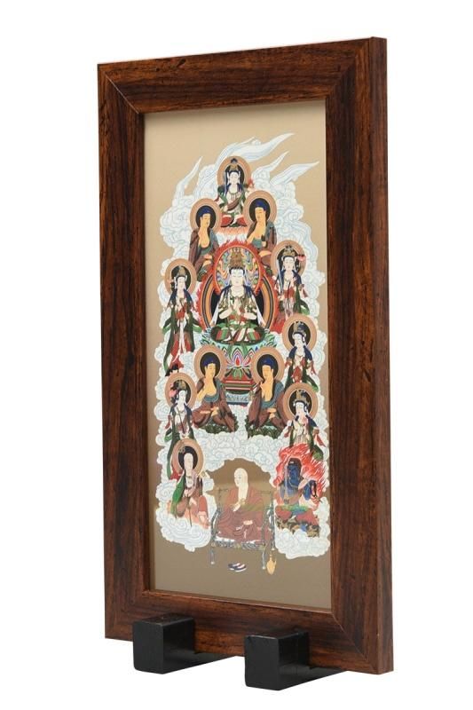 真言宗】 十三仏掛け軸 額仕立 弘法大師入り 初盆 新盆 お盆 お盆の
