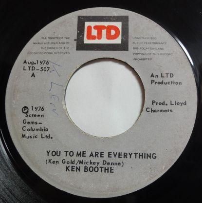 YOU TO ME ARE EVERYTHING/KEN BOOTHE - GAMUSHARA DISC