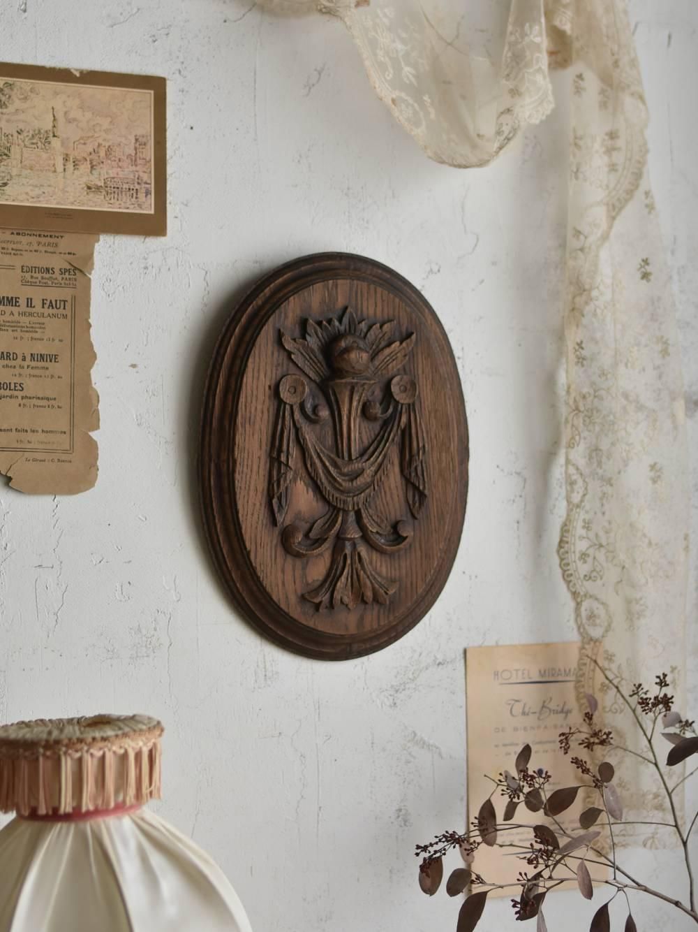 フランスアンティーク雑貨 ウォールデコレーション.オーバル 壁面
