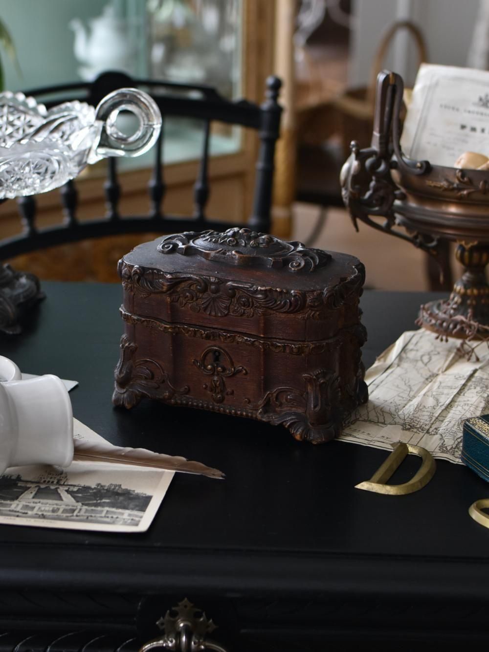 フランスアンティーク雑貨 木製ジュエリーボックス.2 アクセサリー