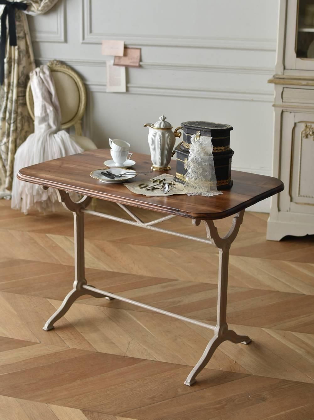 鉄脚テーブル.27 フランスアンティーク家具 机 デスク アイアンテーブル