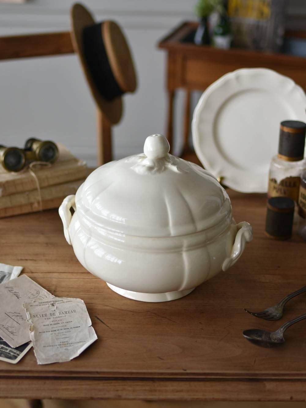 スーピエール2.Sarreguemines フランスアンティーク食器 テーブルウェア