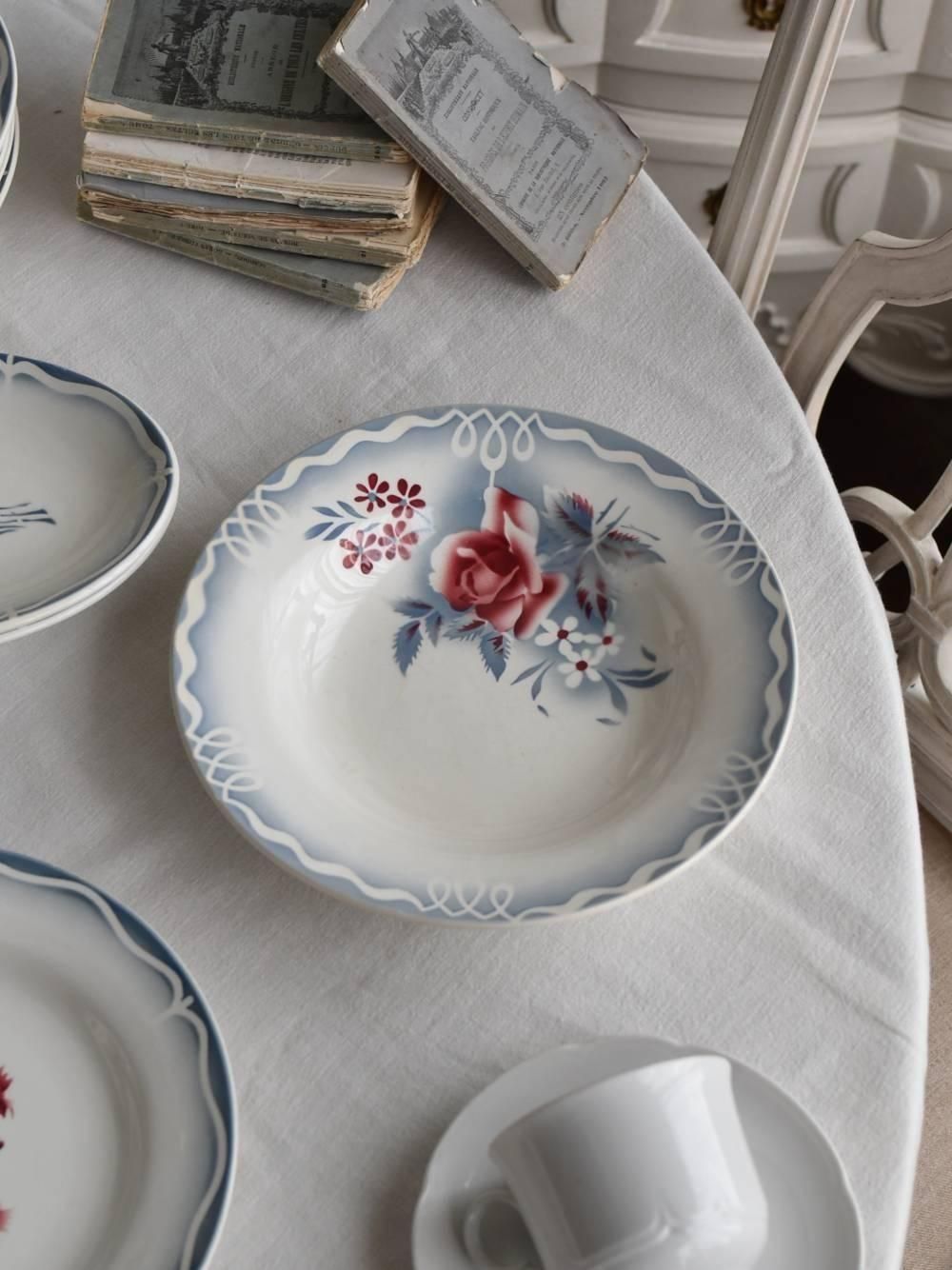 深皿1.Digoin フランスアンティーク雑貨 皿 フレンチ食器 サルグミンヌ