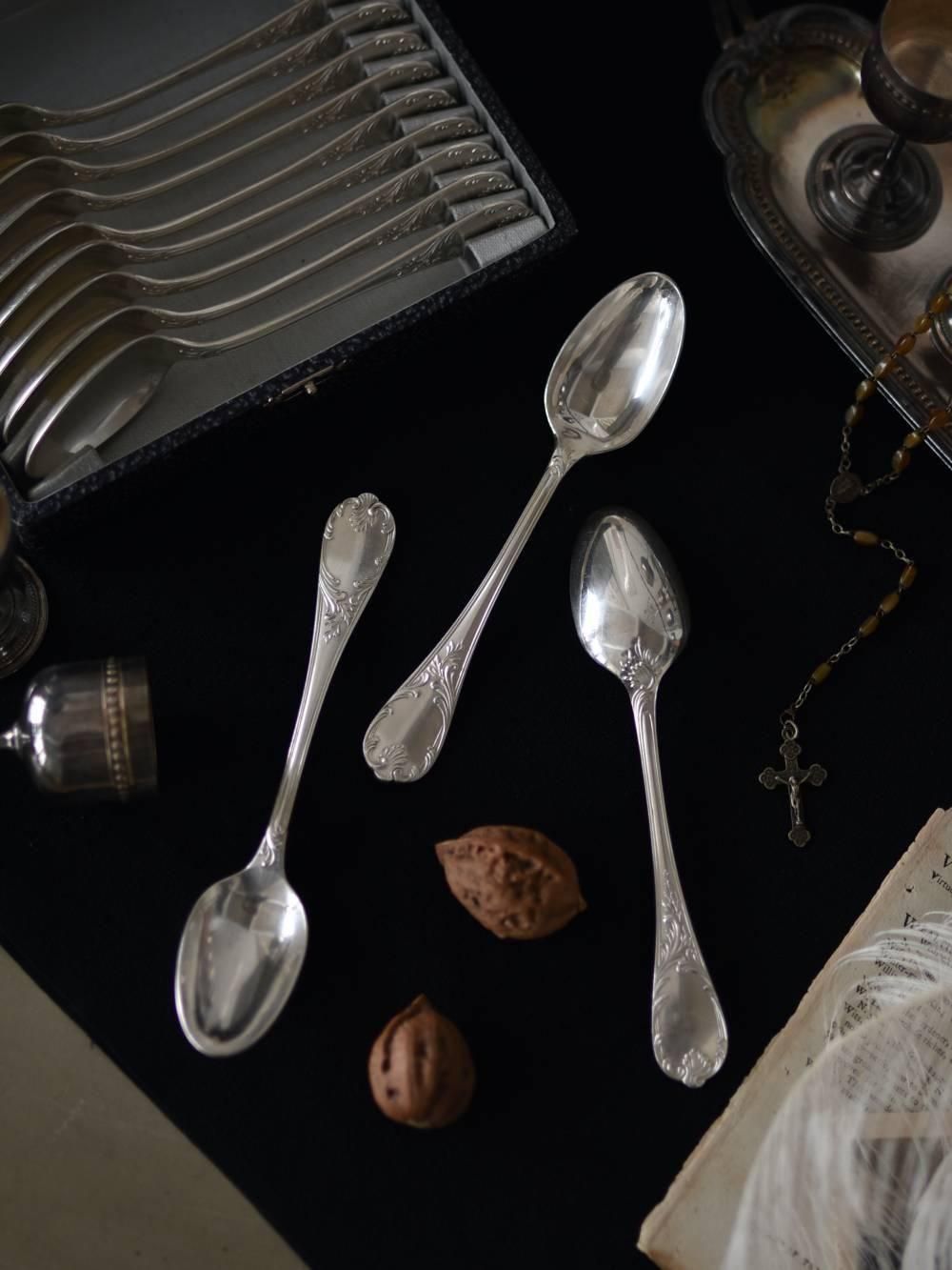 ティースプーン12本セット.Christofle フランスアンティーク雑貨