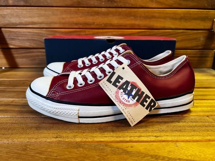 Converse,90s,MADE IN USA,ALL STAR,RED,OX,LEATHER,US9,DEAD STOCK!!