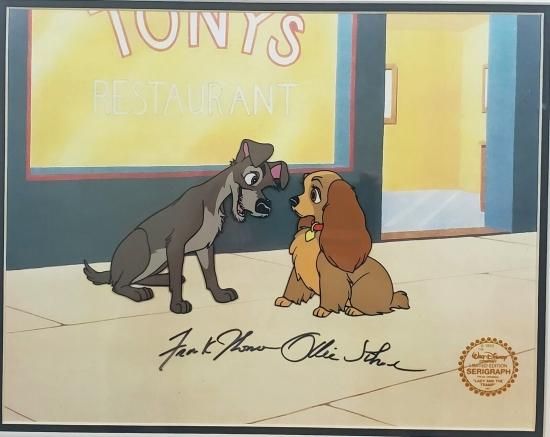 ディズニー セル画 わんわん物語 サイン入り Lady and the Tramp