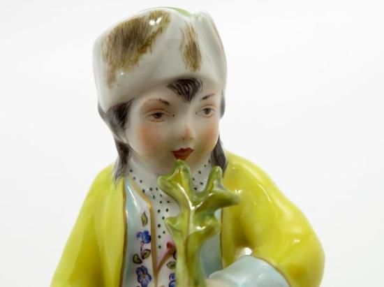 KPMベルリン フィギュリン□男の子 フィギュア 人形 置物 ナイフ 野菜