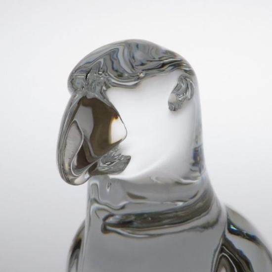 バカラ フィギュリン ○ オウム オーナメント オブジェ 11cm 鳥 置物