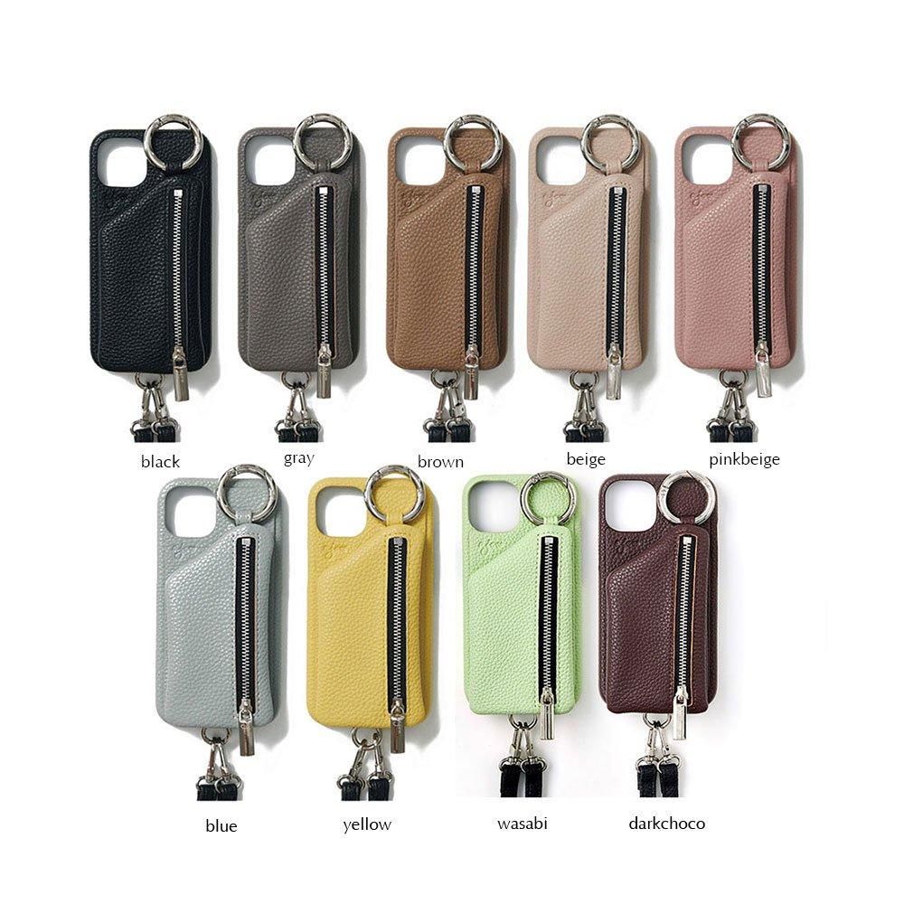 cadenas zipphone case | iPhone12.12Pro共通対応 / moss green - ajew