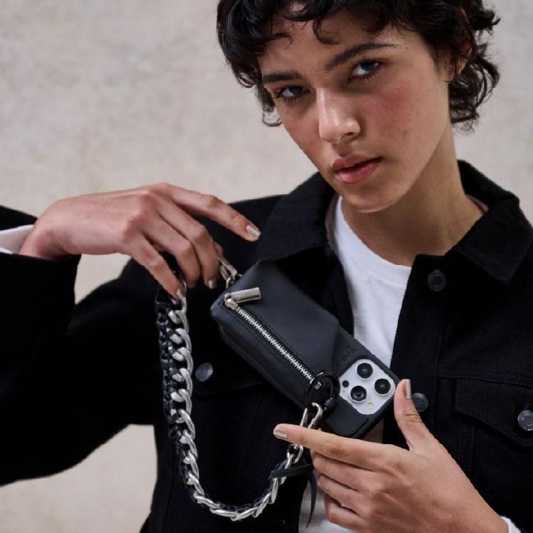 cadenas zipphone case | iPhone14ProMax / brown - ajew