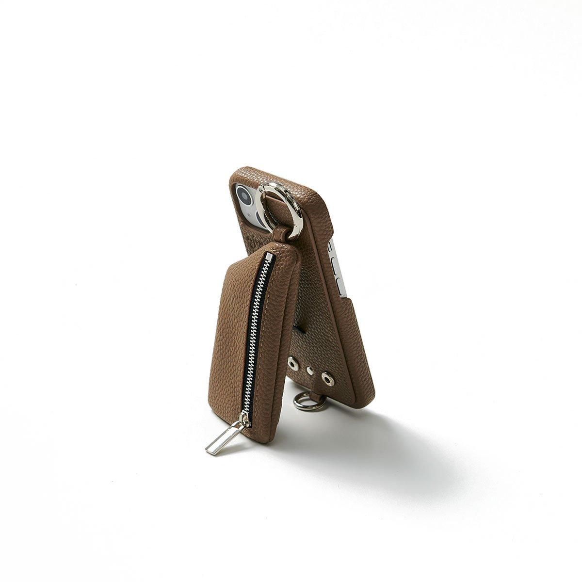 cadenas zipphone case | iPhone16 / brown - ajew