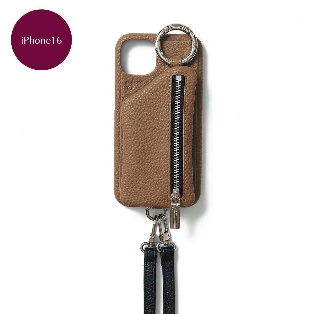 cadenas zipphone case | iPhone16 / brown - ajew
