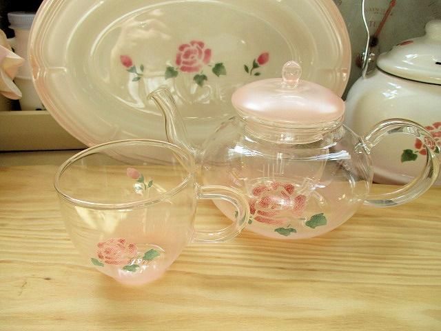 マニーローズ 耐熱ガラスミニティーカップ - 「フランス雑貨マニー