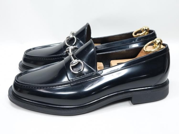 196 使用1回位 グッチ GUCCI ビットローファー 5 ラバーレインシューズ