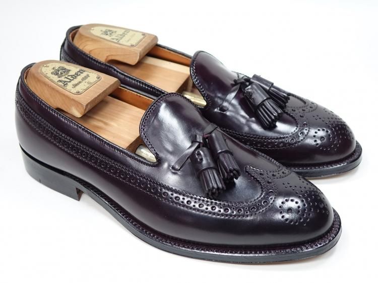 598 / 1216 試着程度 オールデン コードバン ロングウィングチップ