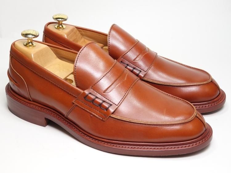 651 / 0219 試着程度 トリッカーズ アンラインドローファー ブラウン