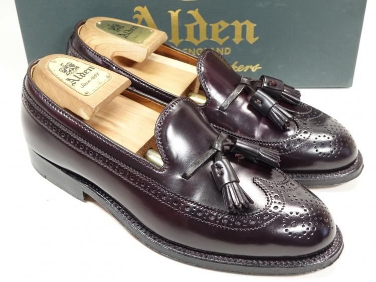 665 使用数回 オールデン コードバン タッセルローファー 6.5D #3905
