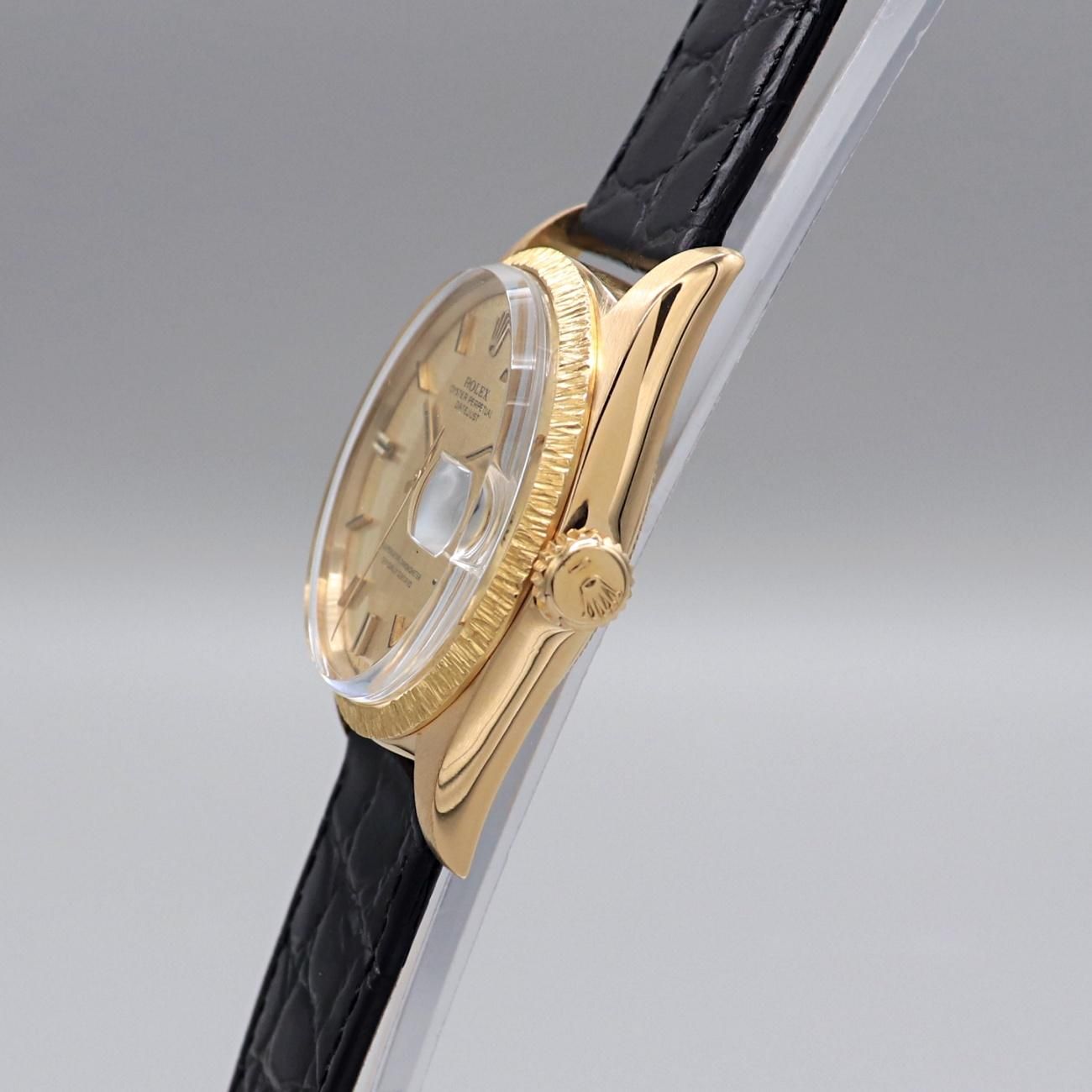 1967年 K18金無垢 アンティーク ロレックス 日付 希少 バークベゼル