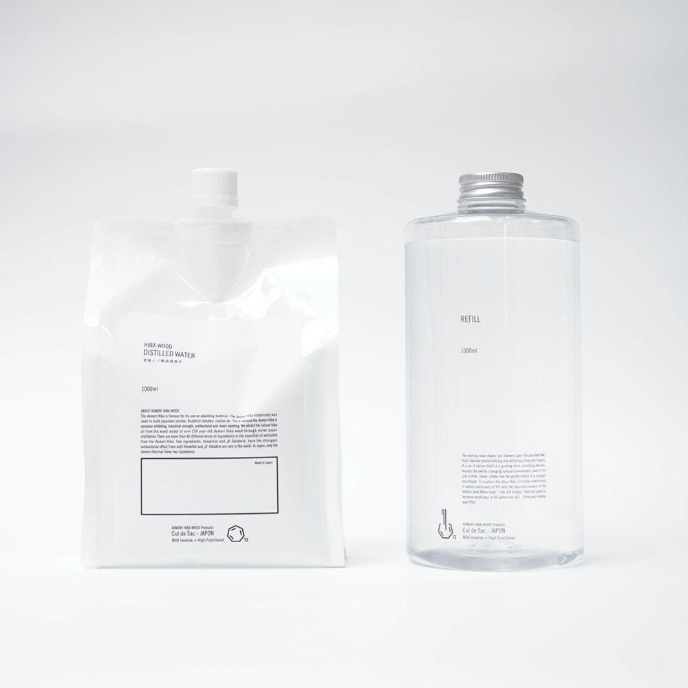 青森ヒバ精油蒸留水1000ml_DISTILLED WATER - Cul de Sac-JAPON