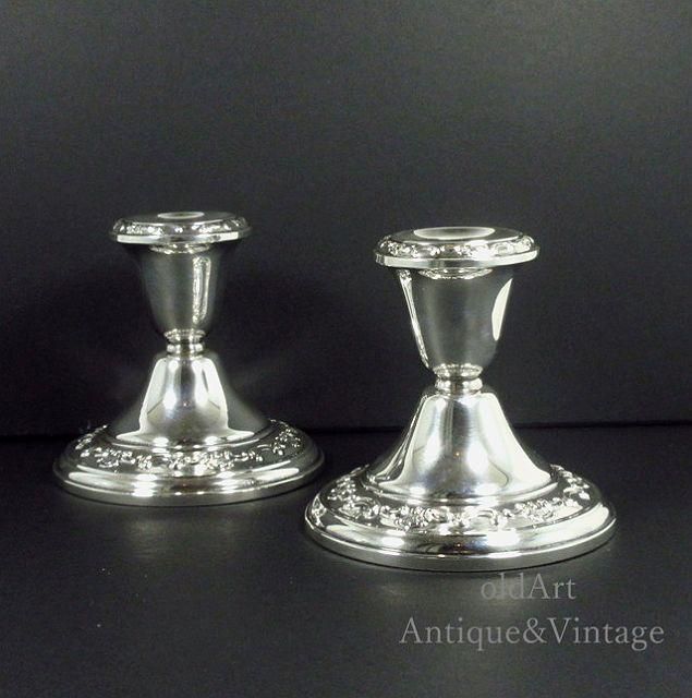 USA製Gorhamゴーハム社アンティークろうそく卓上スターリングシルバー