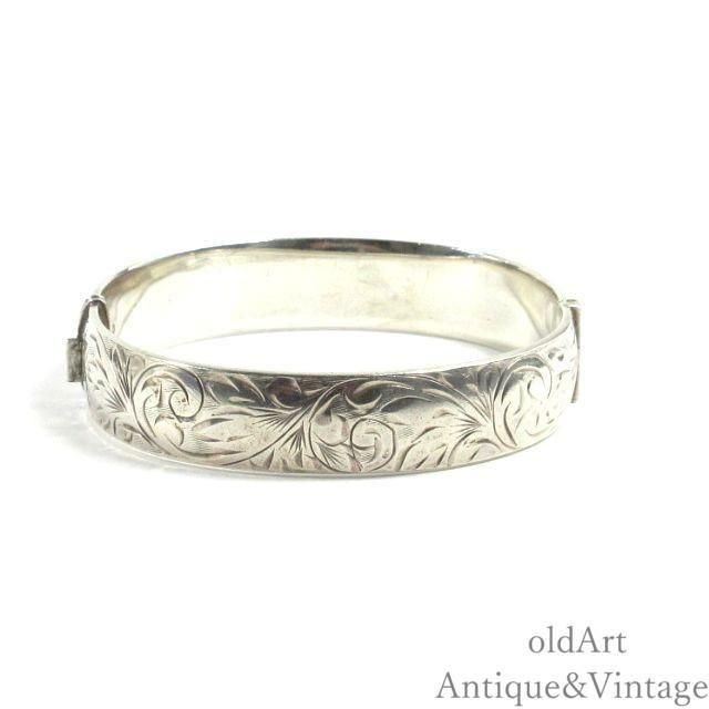 英国イギリス1978年製ヴィンテージエングレービング唐草彫刻