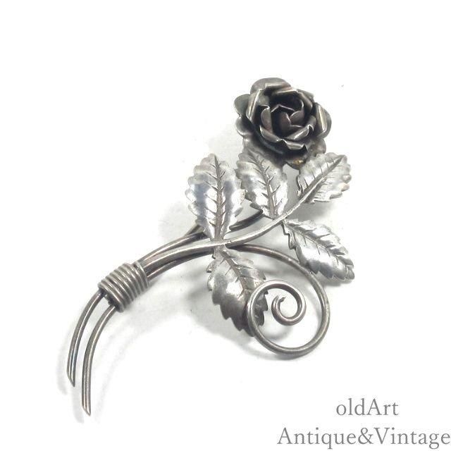 USA製1950年代アメリカンヴィンテージSTERLINGシルバー製フラワー