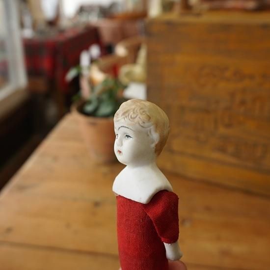 ドイツ アンティーク チャイナヘッドドール 男の子 15cm ビスク