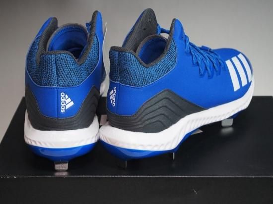 ○adidas アディダス Icon Bounce○野球スパイク 金具メタル○青
