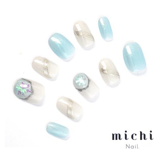 雪の結晶ジュエリーネイル- ネイルチップ専門店ミチネイル