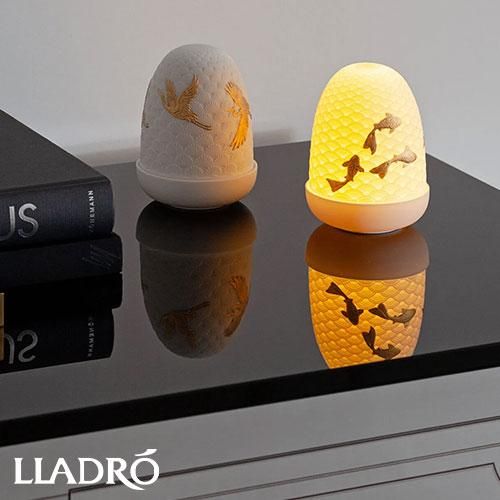 ドーム ランプ （鶴） ワイヤレス テーブルランプ | LLADRO/リヤドロ