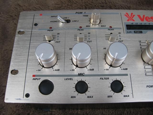 VESTAX PMC-250 ロータリー仕様 EQパーツ交換済 マイクCH除去済