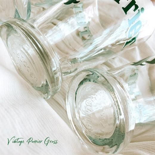 フランス買い付け 【単品販売】ヴィンテージ Perrier（ペリエ）グラス