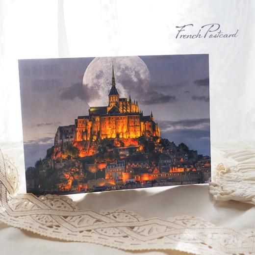 ドイツ ポストカード フランス 修道院 モン・サン・ミッシェル（Mont