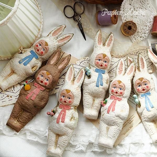 単体販売】ドイツ アンティーク オーナメント パピエマシェ ドール B