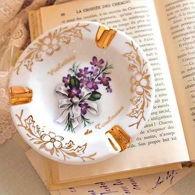 フランス アンティーク 灰皿アッシュトレイ（LA VIOLETTE／スミレ