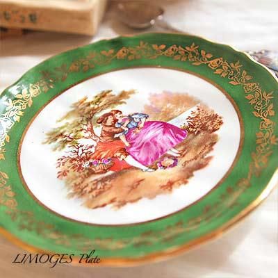 フランス アンティーク リモージュ窯 ヴィンテージ プレート