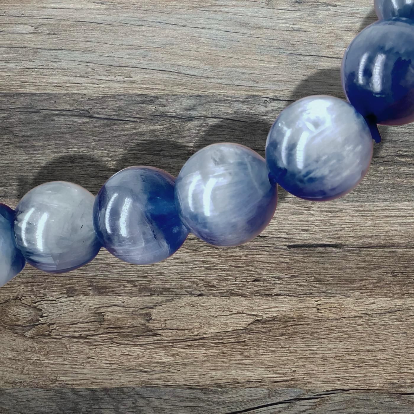 カイヤナイトシリカ|9mmブレスレット - 高品質天然石のハンドメイド