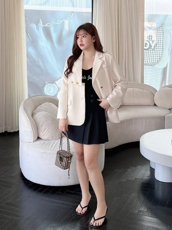 サイドプリーツのキュロットミニスカート☆ - 大きいサイズの韓国