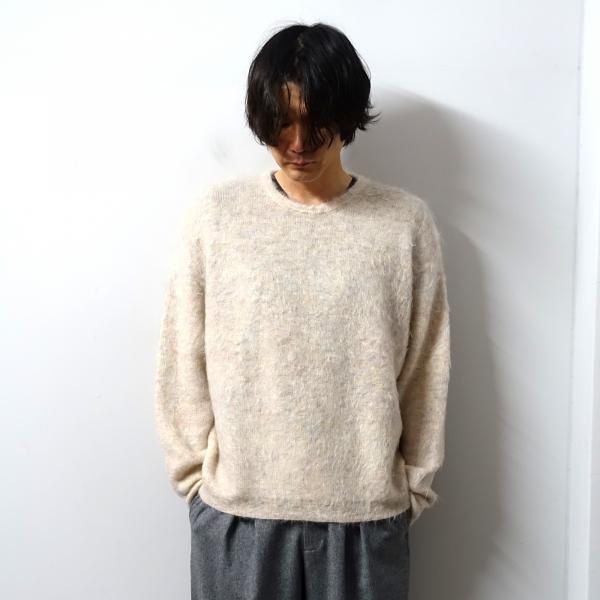 ssstein(シュタイン)/KID MOHAIR KNIT CREW NECK LS/MIX WHITE 通販