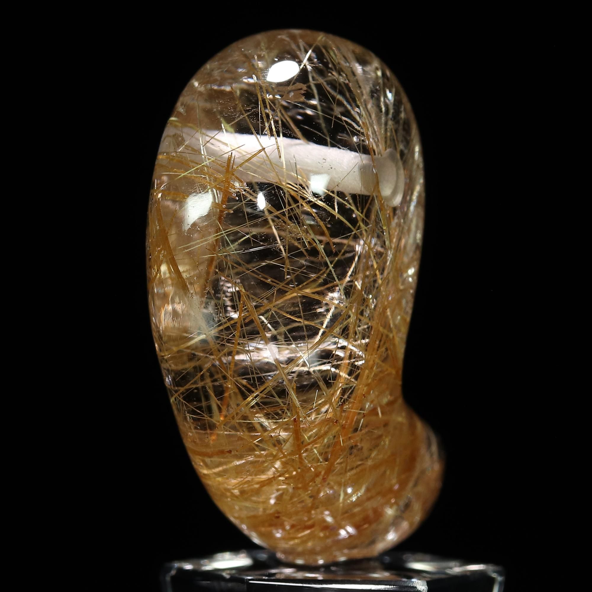 15,000→10,000 ゴールデンルチルクオーツ30mm勾玉 15,000→10,000