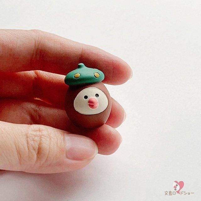 どんぐり文鳥 / ブラウン」秋の文鳥ミニチュア / 本物どんぐりサイズ