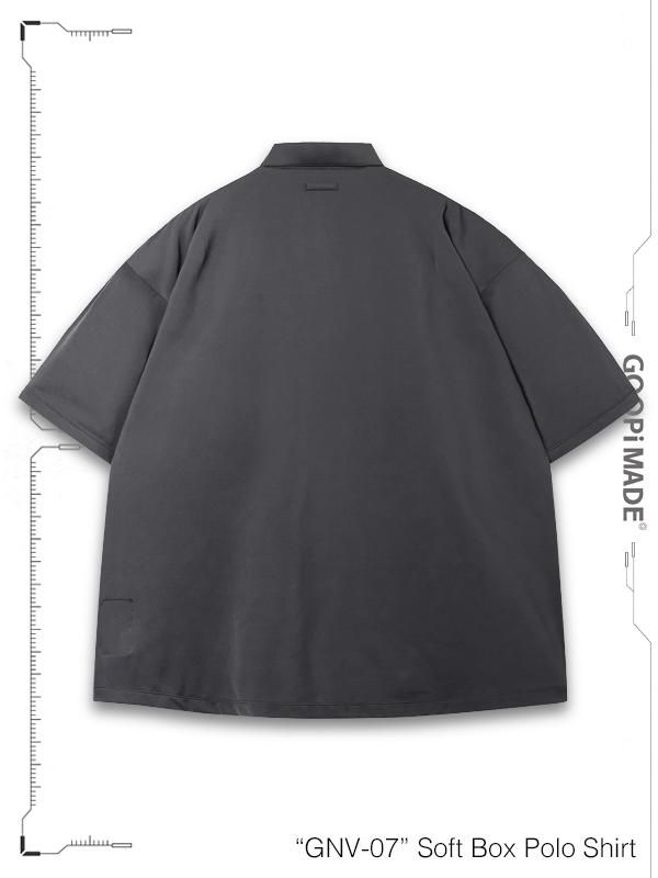 GOOPiMADE - “GNV-07“ Soft Box Polo Shirt - SHINKIROU1.0