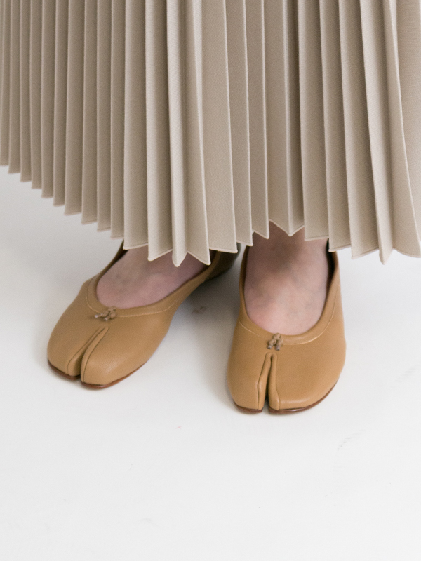 Tabi ballet shoes(vintage leather)-足袋バレエシューズ-Maison