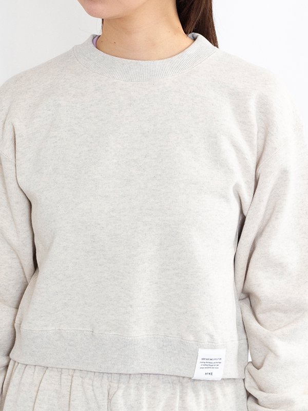 CROPPED SWEAT SHIRT-クロップドスウェットシャツ-HYKE（ハイク