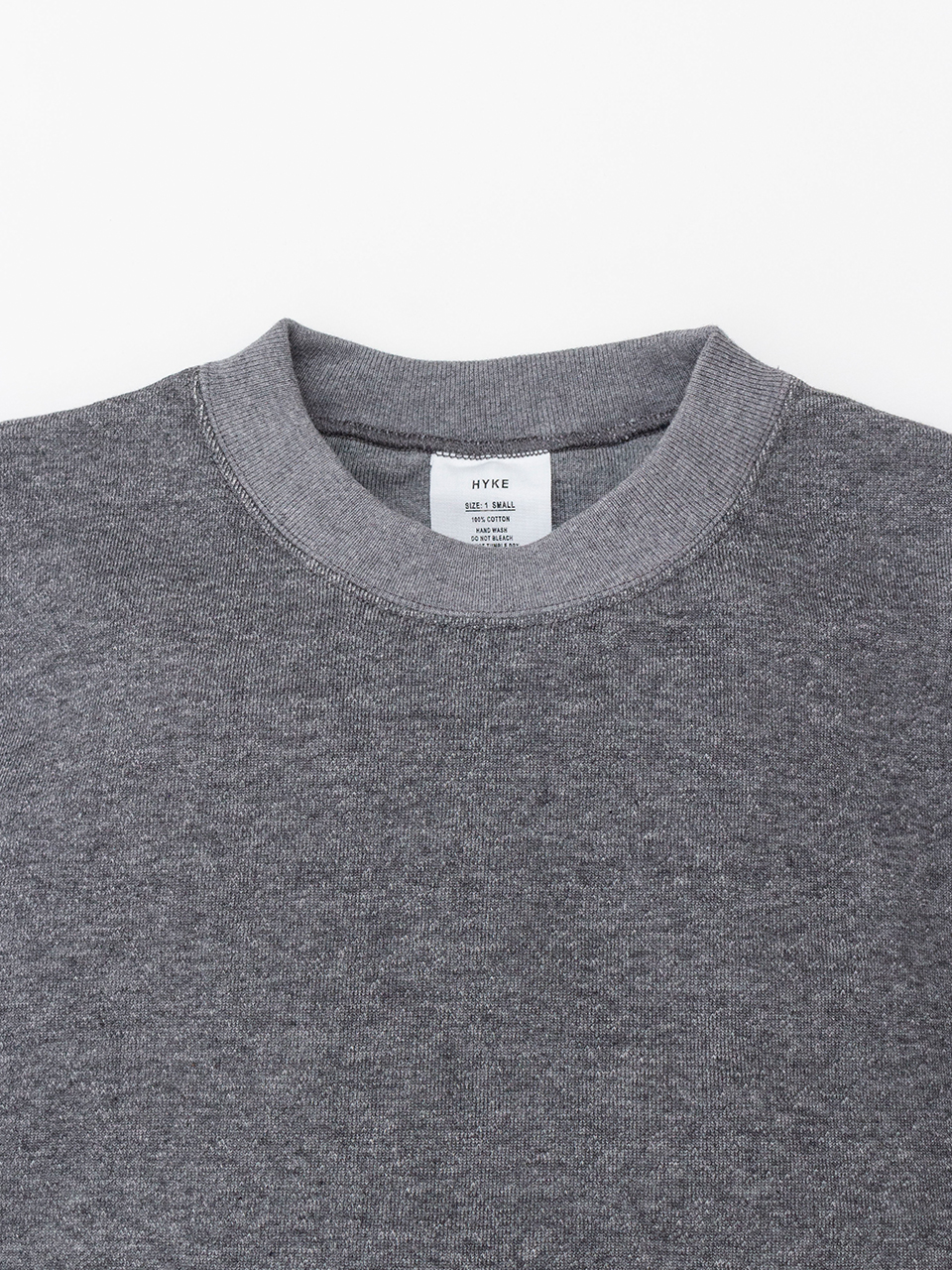 CROPPED SWEAT SHIRT-クロップドスウェットシャツ-HYKE（ハイク