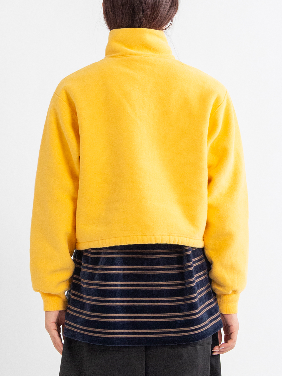 Athletic fleece half zip P/O short-アスレチックフリースハーフ