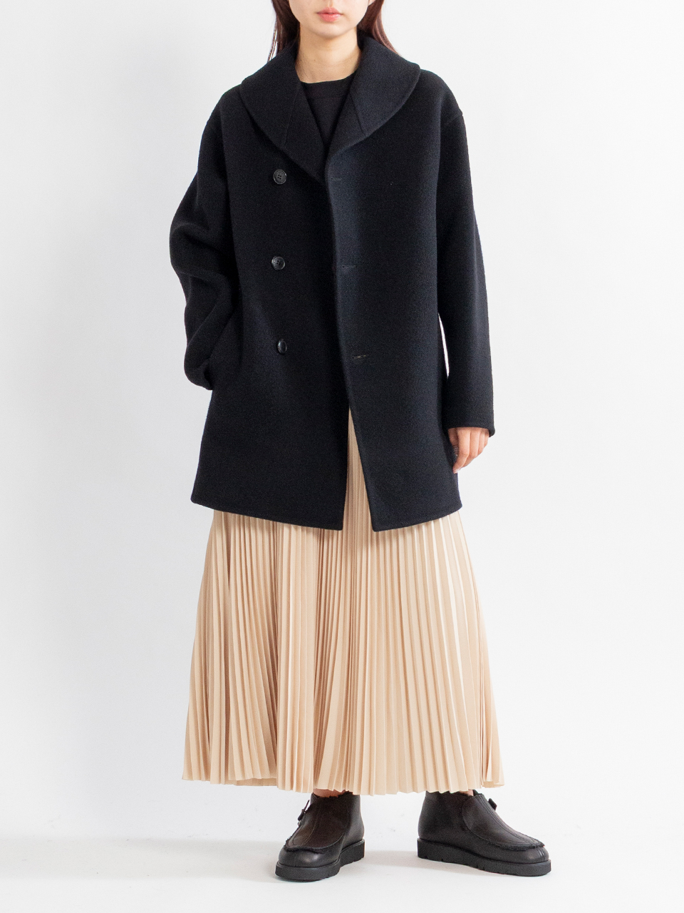 DOUBLE FACE SHAWL COLLAR COAT-ダブルフェイスショールカラーコート