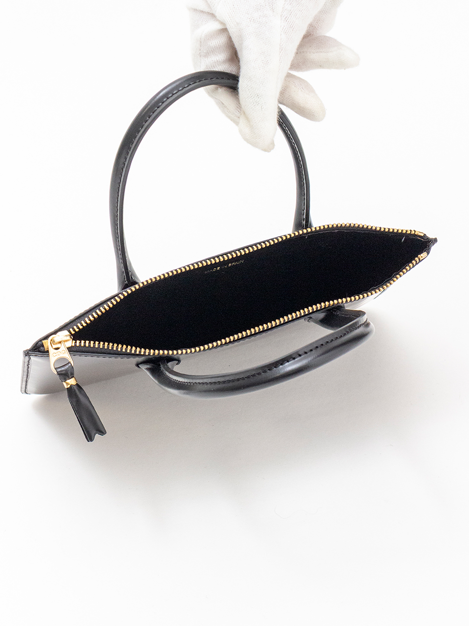 ZIP LARGE POUCH WITH HANDLE-ジップラージポーチウィズハンドル-COMME