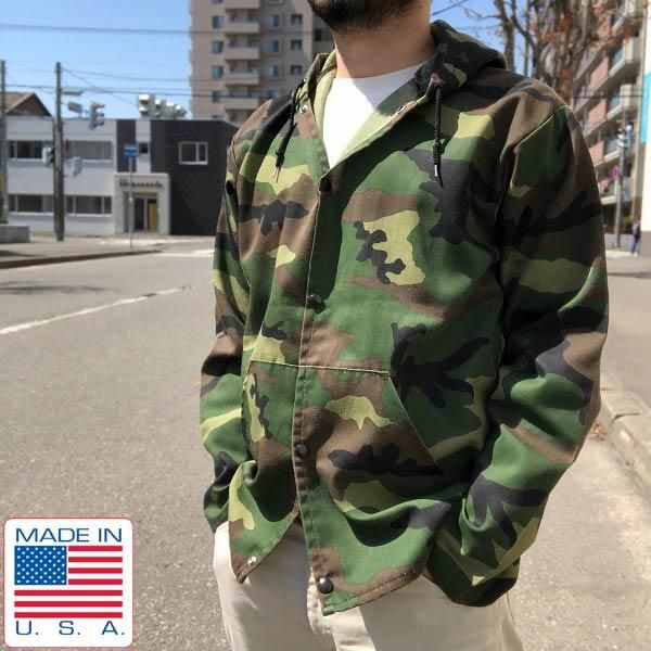 USA製/90's/sno king/迷彩柄/フード/ジャケット【M】フーディ/パーカー
