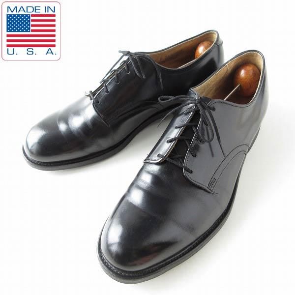 80's/USA製/実物/米軍/US NAVY/サービスシューズ/黒【9R/27cm